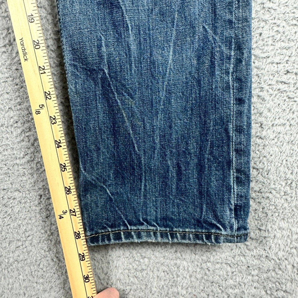 Aeropostale Essex Straight Leg Jeans Mens 30x30 Blue Distressed Ripped Y2K - Picture 8 of 11